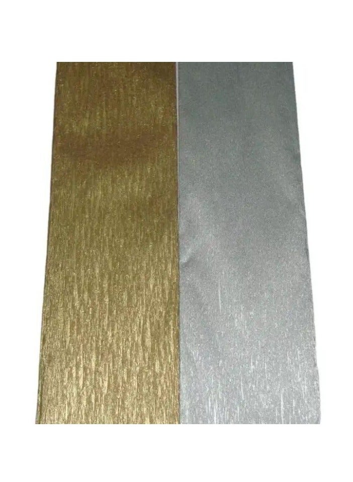 Terabyte CREPE RIBBON GOLD/SILVER 6X7 STRIPS - Image 2