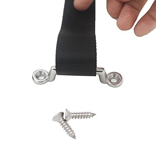 YYST 54" Battery Tie Down Strap Kit Battery Hold Down Strap with Stainless Steel 316 Buckle, Stainless Steel 316 Deck Mounts, 4 SS Screws -1/PK - Image 5