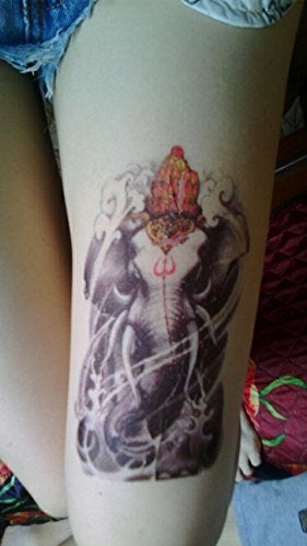 S.A.V.I Temporary Tattoo For Girls Men Women 3D Ganesha Sticker Size 19x12CM - 1PC. - Image 3