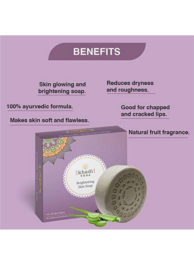 khadi veda Ayurvedic Brightening Skin Care Bath Soap 100 Gm Each (Pack Of 3) - Image 4