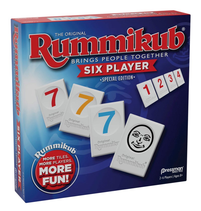Pressman Rummikub Six Player Edition - The Classic Rummy Tile Game - More Tiles and More Players for More Fun! by Pressman , Blue - Image 5