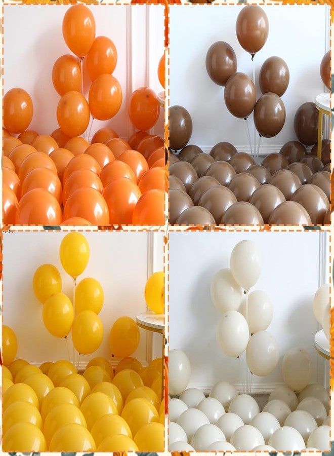 GIHOO Fall Sunflower Balloon Garland Arch Kit 154pcs Brown Mustard Yellow Sand White Balloons with Sunflower Balloons for Sunflower Baby Shower Birthday Thanksgiving Party Decorations - Image 3