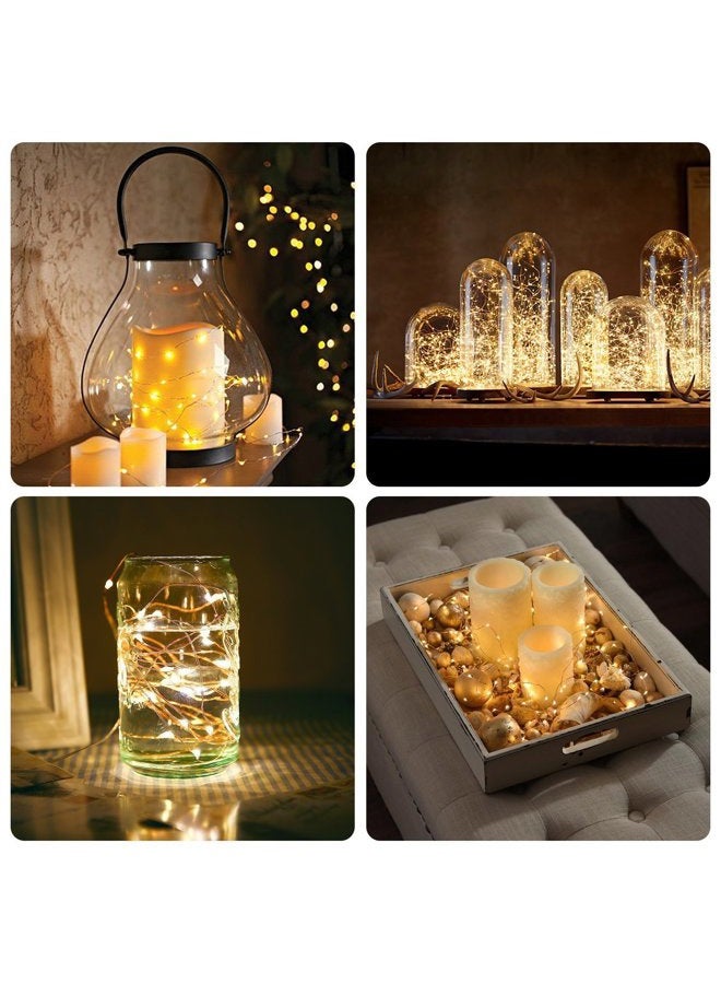 BXROIU Fairy Lights CR2032 Battery Operated,6 Pack 2 Meter 20LEDs Micro Silver Wire String Lights for Bedroom Christmas Party Wedding Decoration (Warm White) - Image 3