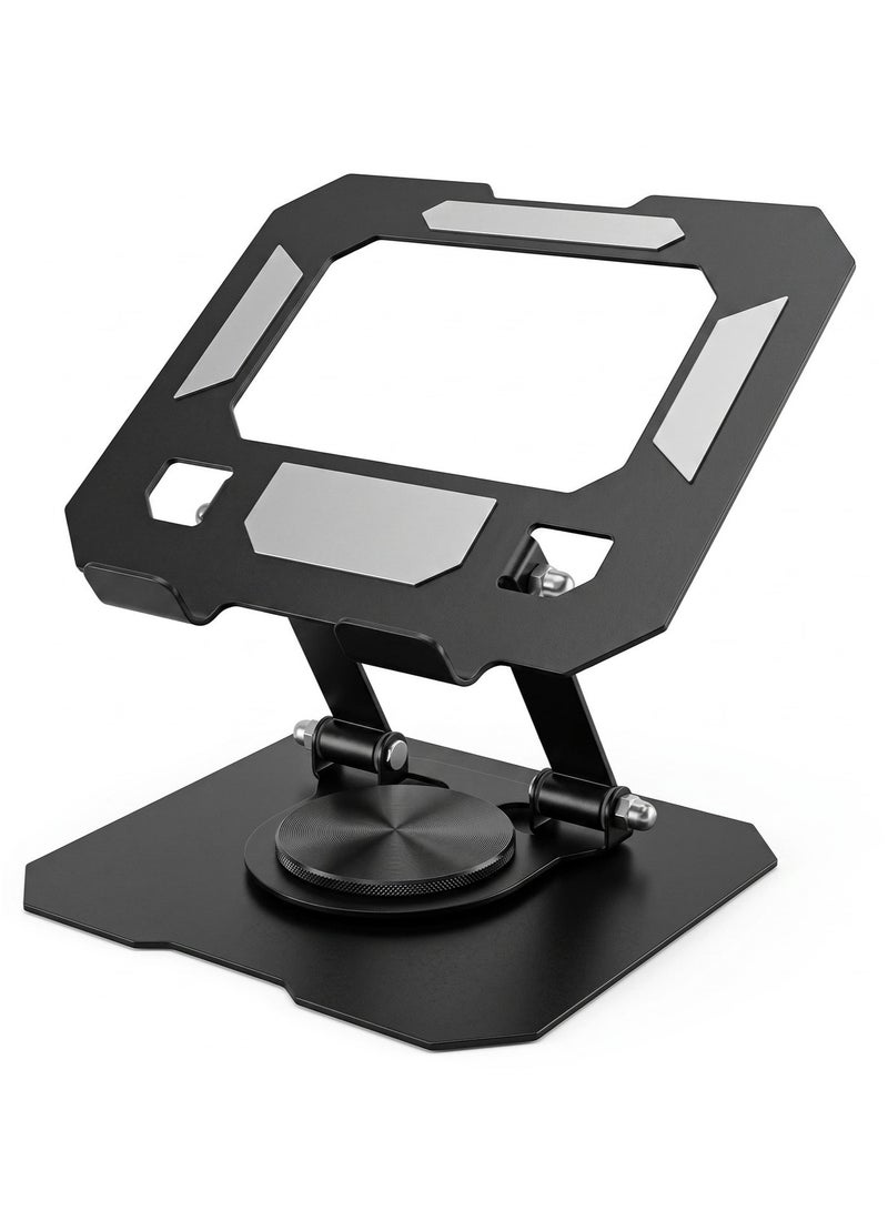 Duravel Mini Laptop Stand for Desk, Adjustable Laptop Stand Holder with 360° Rotating Base, Ergonomic Laptop Riser Compatible with All Laptops and Tablets - Image 1