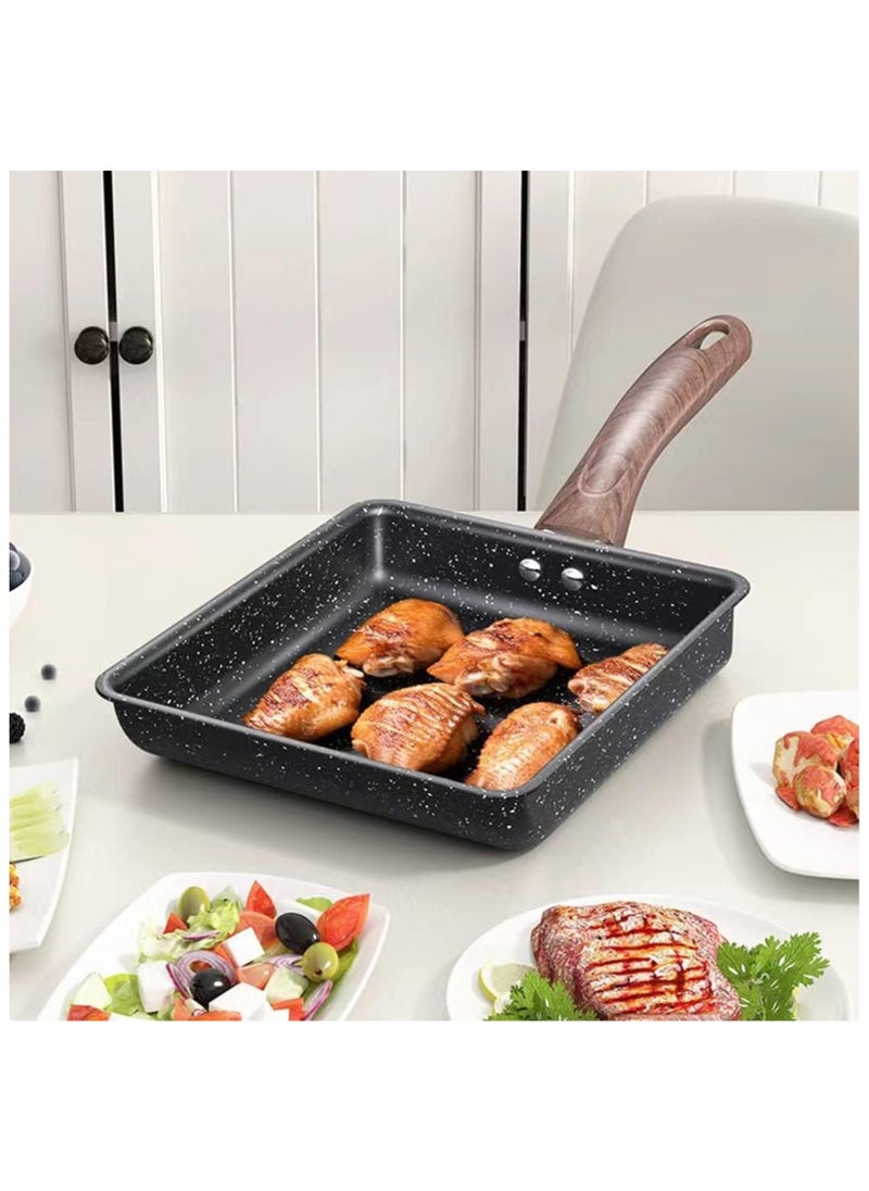 Generic - Japanese Omelette Pan-Tamagoyaki Nonstick Pan-Square Pan -Egg Roll Pan-Rectangle Frying Pan-Small Frying Egg Pan, Cooktop Safe, Easy to Clean (Black) - Image 1