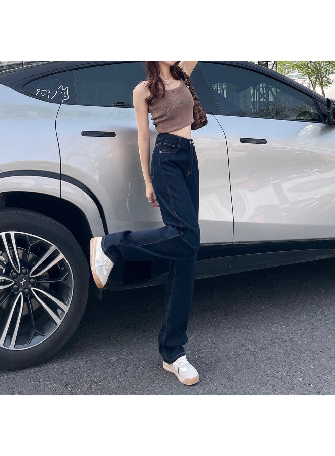 EPTISON Simple & Comfortable Women's Jeans - 2025 Summer Retro High Waist Slimming Versatile Straight Leg Pants - Image 4