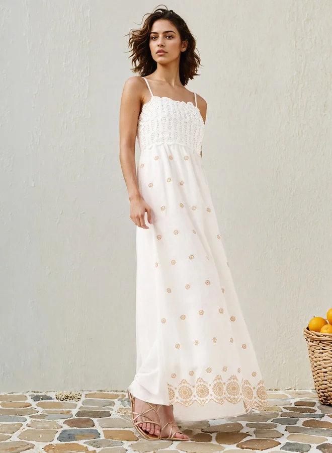 2Xtremz 2Xtremz Embroidered Sleeveless Dress