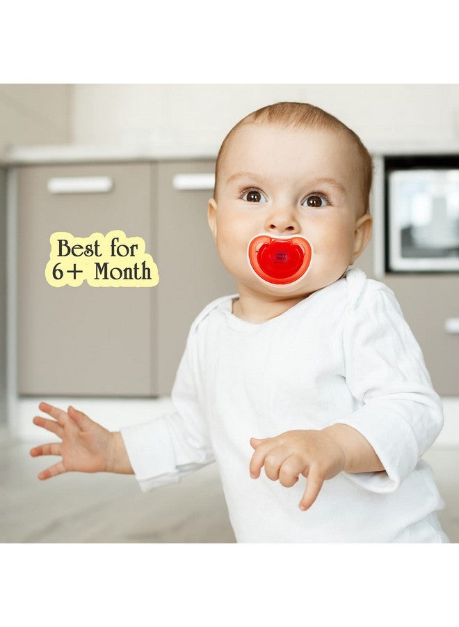 مي مي مصاصة للأطفال بحلمة من السيليكون الناعم وخفيفة الوزن للغاية | خالية من مادة BPA | محفزة للفم | عضاضة | عبوة من قطعتين | للأطفال من عمر 0 إلى 6 أشهر فما فوق (أزرق/أحمر) - Image 5