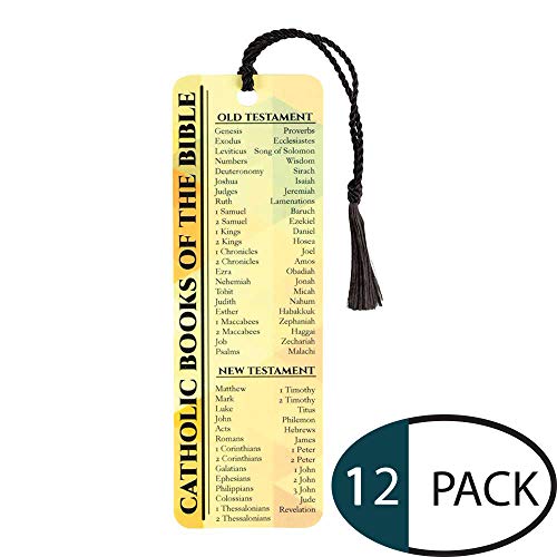 Dicksons Catholic Books of Bible Buttercup Cardstock Tassel Bookmark Tags Pack of 12 - Image 2