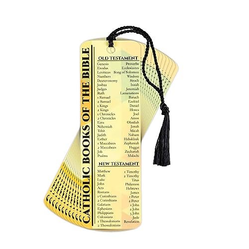Dicksons Catholic Books of Bible Buttercup Cardstock Tassel Bookmark Tags Pack of 12 - Image 1