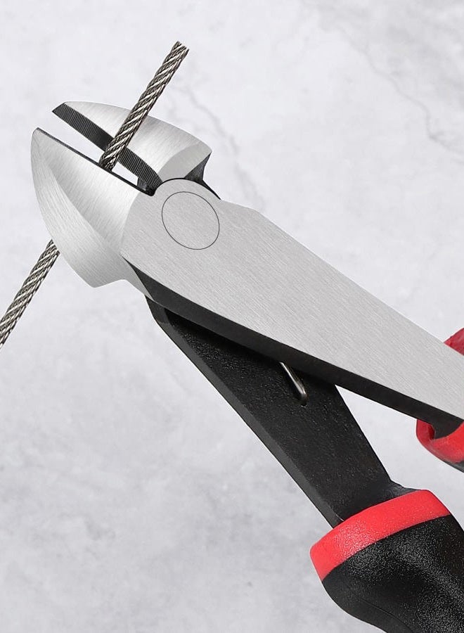 IGAN 7-inch Wire Cutters, Spring-loaded Side Cutters Dikes, Ultra Tough and Durable Diagonal Cutting Pliers in CRV Steel, Heavy Duty Cutting Pliers for Electrical, Artificial Flowers and Homes - Image 4