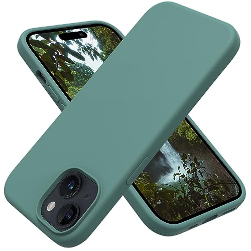 OTOFLY Designed for iPhone 15 Case Silicone Shockproof Slim Thin Phone Case for iPhone 15 61 inch Pine Green - Image 1