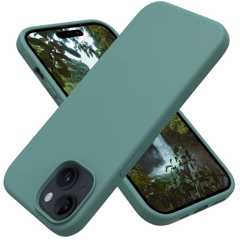 OTOFLY Designed for iPhone 15 Case Silicone Shockproof Slim Thin Phone Case for iPhone 15 61 inch Pine Green - Image 2