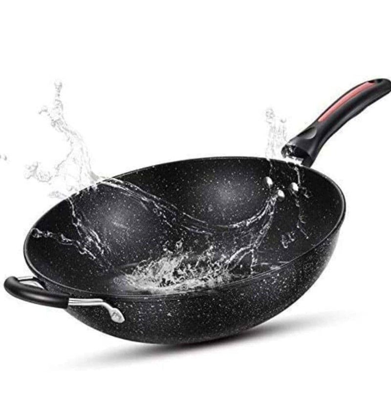 Large Wok Pan 32cm – Durable Non-Stick Frying Pan for Everyday Use, Perfect for Stir-Fry and Deep Cooking (One package) - Image 1