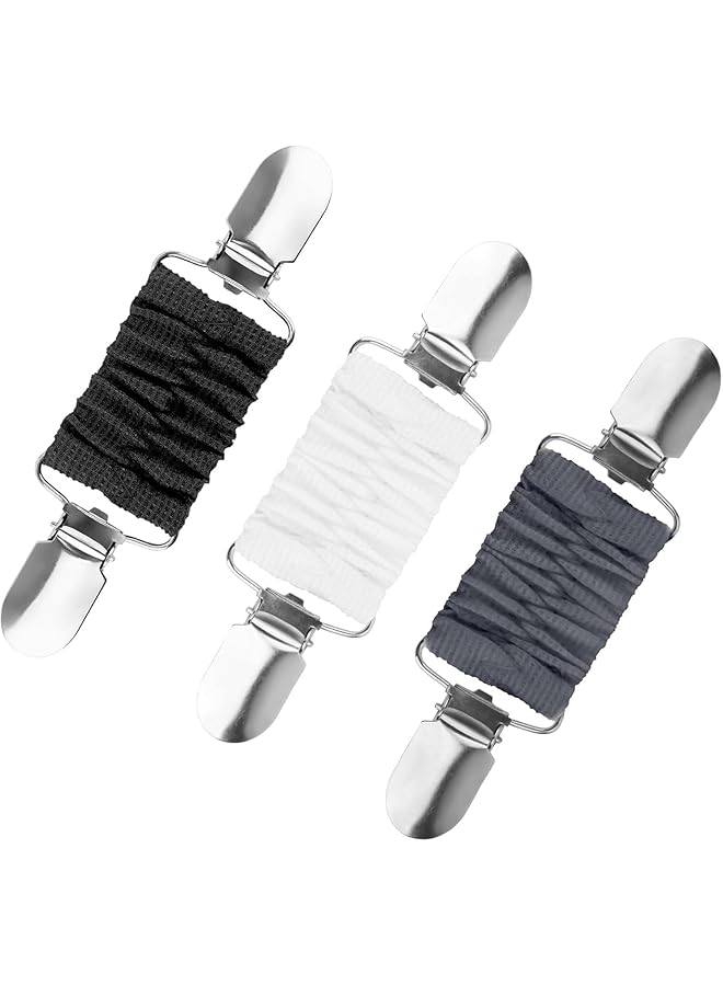 erorex Dress Clips Back Cinch Shirt Clips For Women Clothing Sweater Clips Waist Cincher Clip Scarf Clip Shawl Clips Cardigan Clips Clasps White Grey Black - Image 1