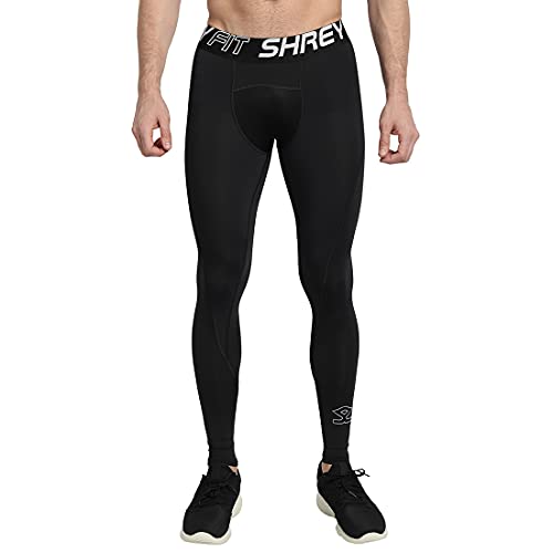 SHREY Intense Compression Long Tights for Men's Black - Image 1