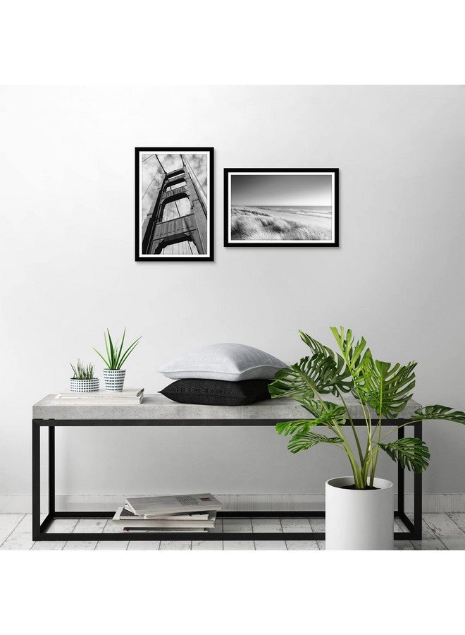 Americanflat 12x18 Poster Frame with Polished Plexiglass - Set of 2 - Use as 11x17 Frame with Mat or 12x18 Frame Without Mat - Galleria Collection - Photo Frames for Wall Display - Black - Image 4