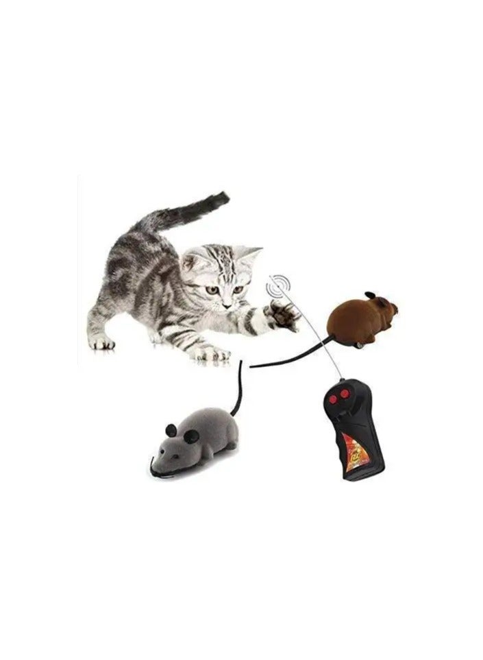 Remote Control Joke Toys Halloween Prank Fake Rat Realistic Plush Mouse Halloween Christmas Trick Spooky Toys for Cat Dog Kid…  - Image 2