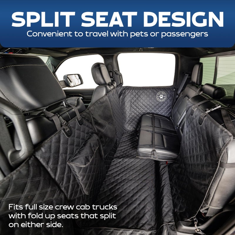 Ruff Liners XL Floor Cover with Door Protection, Black â€“ As Seen on Shark Tank â€“ Fits Full Size Crew Cab Trucks with Fold Up Seats, Waterproof & Machine Washable â€“ Sturdy XL Dog Hammock for Truck - Image 3
