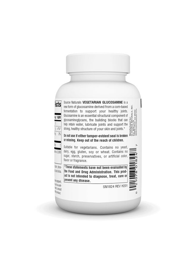 Source Naturals Vegetarian Glucosamine, Promotes Healthy Joints*, 750 mg - 60 Tablets  - Image 3