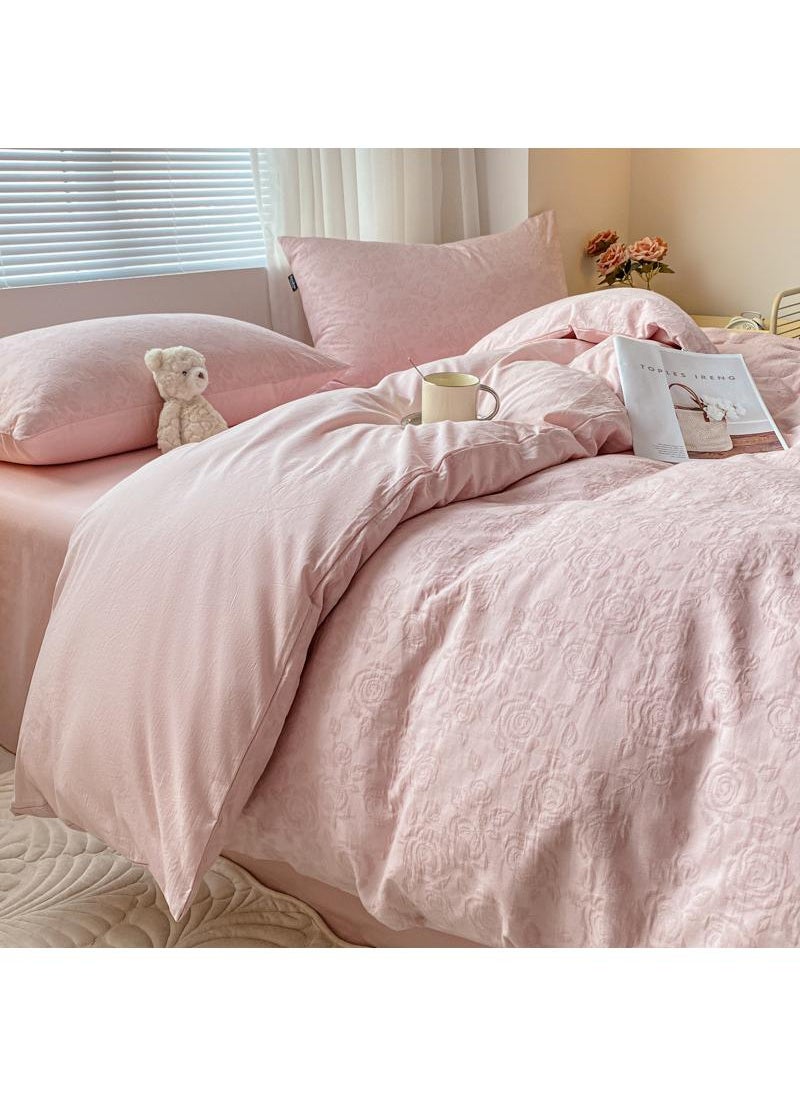 Generic 4-Piece Cotton Comfortable Set Bed Sheet Set Gift Birthday Gift Moving Gift  - Image 1
