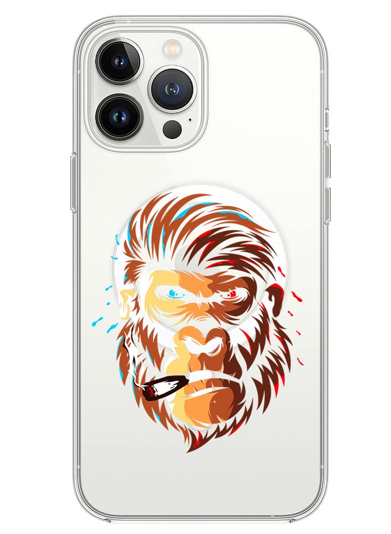 Theodor Magnetic Case for iPhone 13 Pro Max 6.7-inch Compatible with MagSafe Wireless Charging, Shockproof Phone Bumper Cover Gorilla head - Image 1