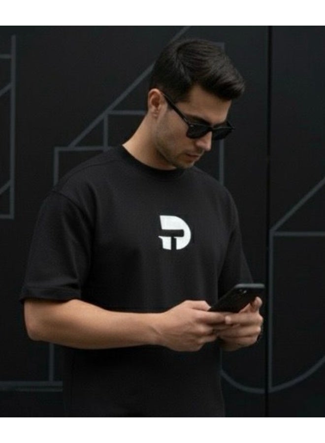 Dayton Drop Shoulder Half Sleeves Cotton Oversized T-Shirt - Image 3