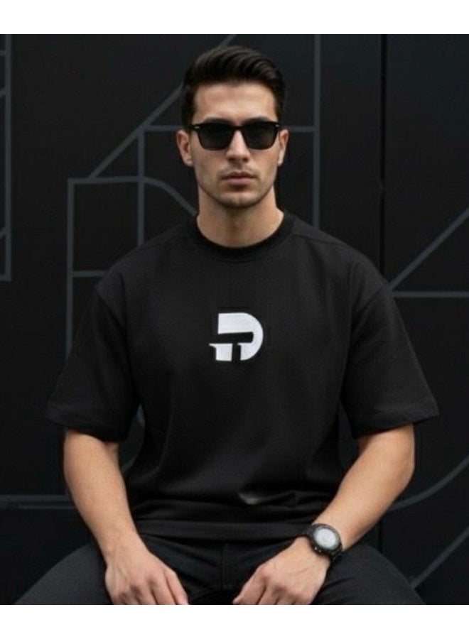 Dayton Drop Shoulder Half Sleeves Cotton Oversized T-Shirt - Image 4