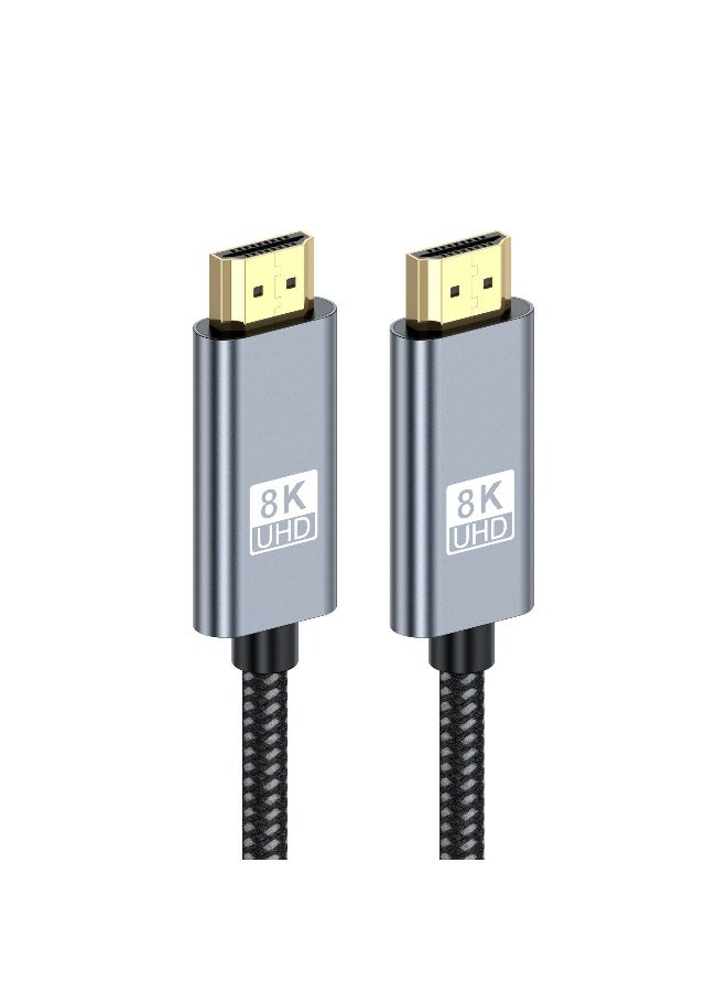 كابل HDMI 2.1 بدقة 8K 60Hz - كابل رفيع لتوصيل الكمبيوتر بالتلفاز أو البروجكتور