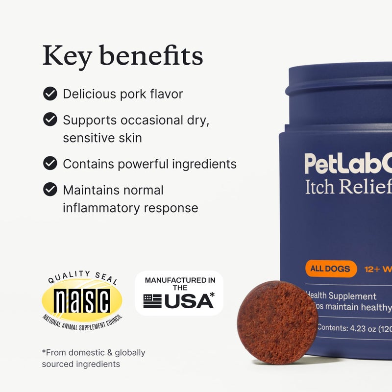 PetLab Co. Itch Relief Chew Pro â€“ Itch Relief Chews for Dogs, Omega 3 Itch Supplement, Packed with Beneficial Fatty Acids for Healthy Skin, Seasonal Allergies Support - Packaging May Vary - Pack of 2 - Image 3