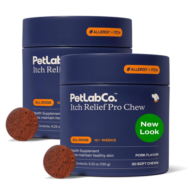 PetLab Co. Itch Relief Chew Pro â€“ Itch Relief Chews for Dogs, Omega 3 Itch Supplement, Packed with Beneficial Fatty Acids for Healthy Skin, Seasonal Allergies Support - Packaging May Vary - Pack of 2 - Image 1