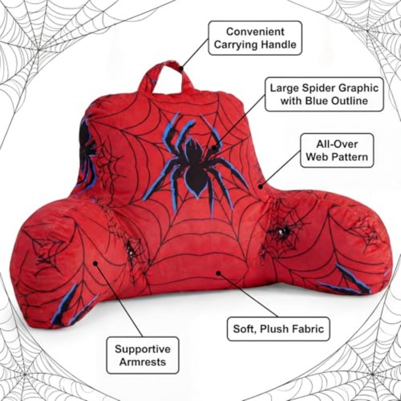 Themed Reading Pillow with Arms for Bed 27.9" x 14.9" Backrest Support Cushion with Memory Foam Couch Cushion Support Pillow for Sitting up - Image 4