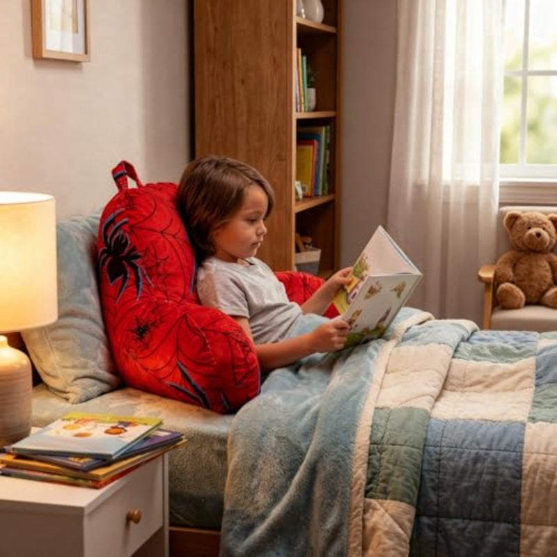 Themed Reading Pillow with Arms for Bed 27.9" x 14.9" Backrest Support Cushion with Memory Foam Couch Cushion Support Pillow for Sitting up - Image 3