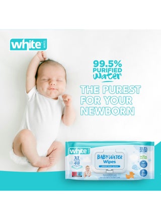 White wet wipes baby 99.5% water 48 pulls xl 3in1 - view 4