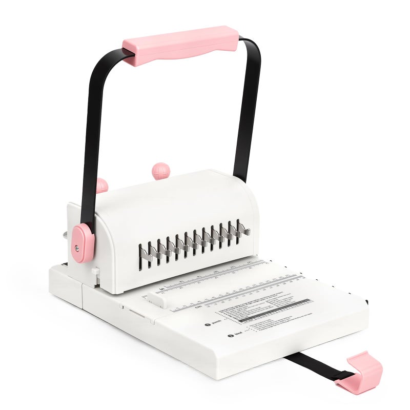 Vabgstu Vagbstu Cinch Book Binding Machine,2:1Spiral Binding Machine with Slide Ruler Compatible with Wire or Spiral Coils,20 Sheet Circular Punch Capacity for DIY Notebooks, Albums, Journals, and Calendars - Image 1