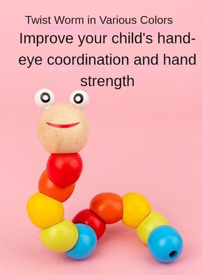 Kids 4-in-1 Early Education Toy Set, Non-Toxic BPA-Free Material, Xylophone + Stacking Tower + Twister + Beaded Clock, Skill-Building for Toddlers 3-6 (Suitable for Middle East Families) - Image 4