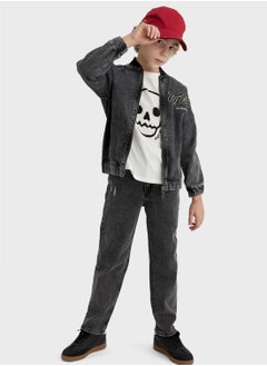 DeFacto Boy College Collar Bomber Jean Jacket  - Image 5