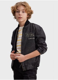 DeFacto Boy College Collar Bomber Jean Jacket  - Image 3