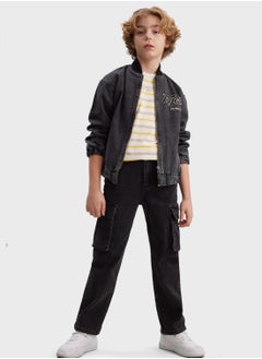 DeFacto Boy College Collar Bomber Jean Jacket  - Image 4