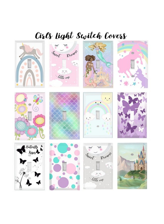 Create-A-Mural Girls Room Decor Light Switch Cover Plate Kids Room, Decorative Wall Accent for Baby Nursery, Teen Toddler Bedroom Bathroom Playroom (Pastel Unicorn) - Image 5