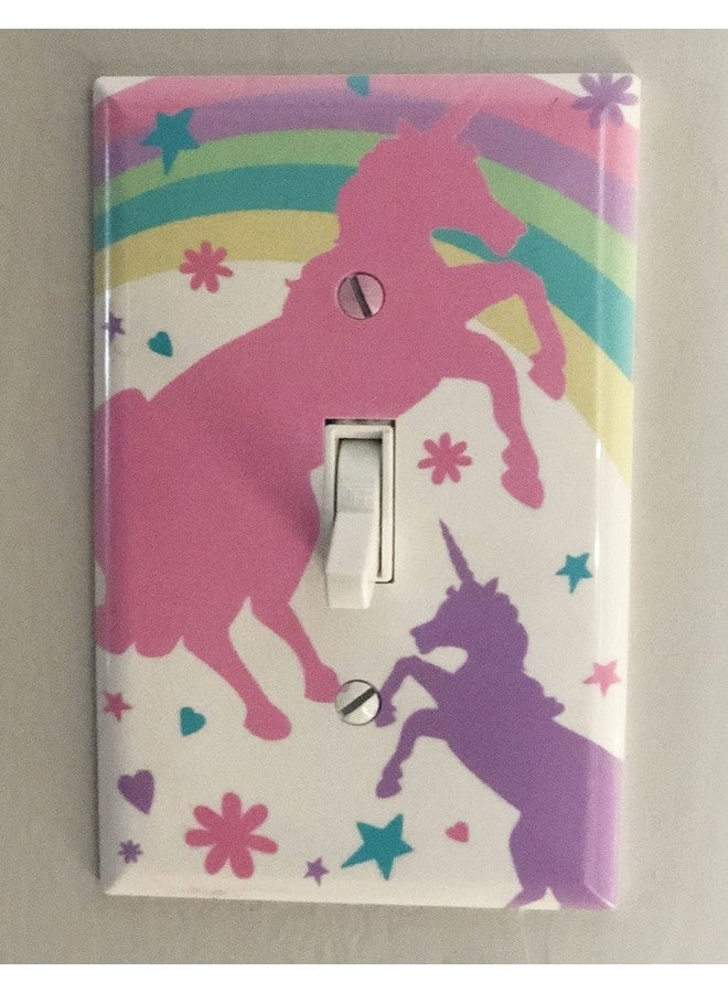 Create-A-Mural Girls Room Decor Light Switch Cover Plate Kids Room, Decorative Wall Accent for Baby Nursery, Teen Toddler Bedroom Bathroom Playroom (Pastel Unicorn) - Image 3