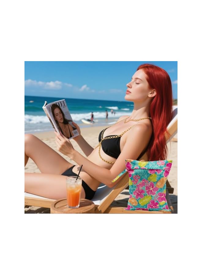 S-TOP Flower Wet Bag, Wet Dry Bags for Swimsuit Beach Travel Pool Bathing Diapers Dirty Yoga Gym Clothes Toiletries, Reusable Palm Leaf Waterproof BagOnly 3 left 11.5611.56 - Image 2