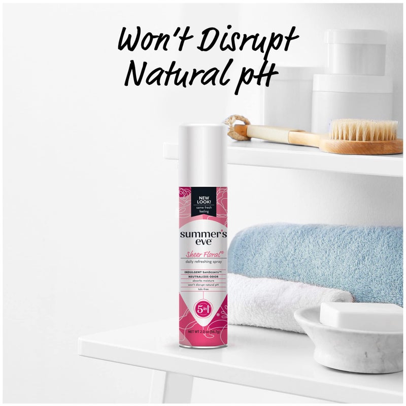 Summer's Eve Freshening Spray | Sheer Floral | 2 oz Size | Pack of 6 | pH Balanced, Dermatologist & Gynecologist Tested - Image 5