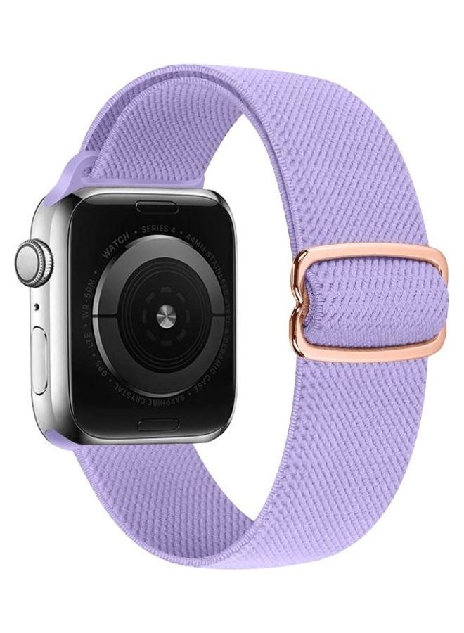 NIBEMINENT Ethnic Replacement Watchband for Apple Watch Series 1/2/3/4/5/6/7/SE 38/40/41mm Light Purple - Image 2