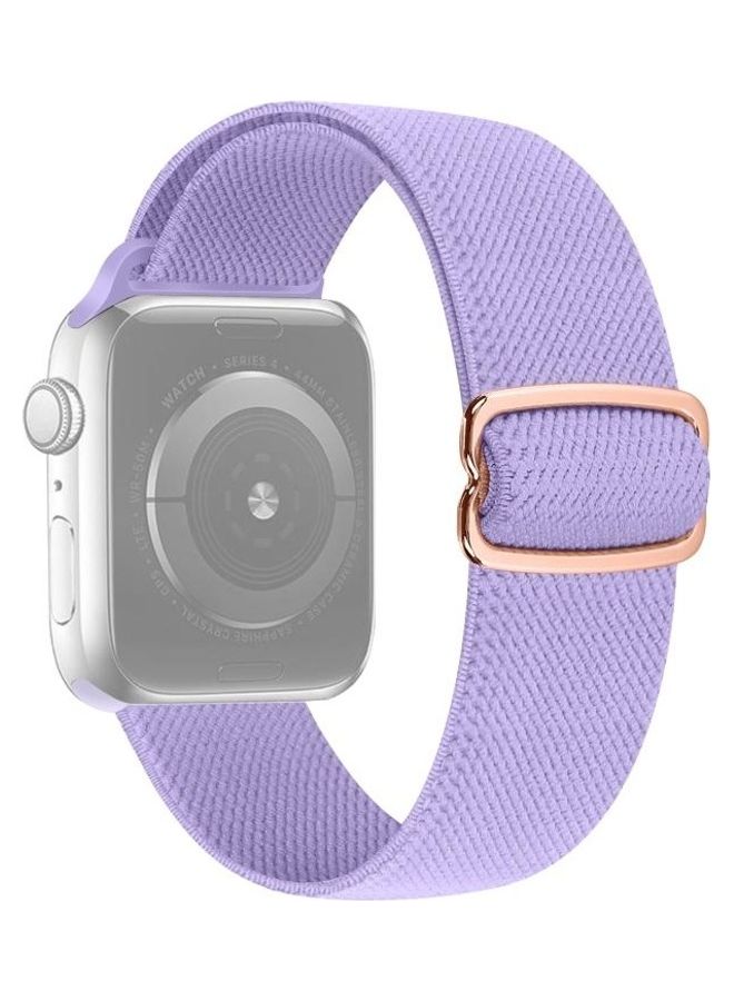 NIBEMINENT Ethnic Replacement Watchband for Apple Watch Series 1/2/3/4/5/6/7/SE 38/40/41mm Light Purple - Image 1