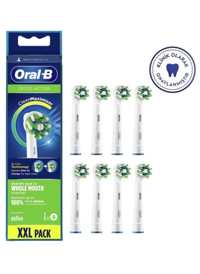 أورال بي رأس فرشاة أسنان كهربائية Oral-B Pro Sensitive Clean، على شكل حرف X وشعيرات ناعمة للغاية لتنظيف لطيف وإزالة البلاك، عبوة من 8 رؤوس فرشاة أسنان، أبيض (قد يختلف التغليف) - Image 1