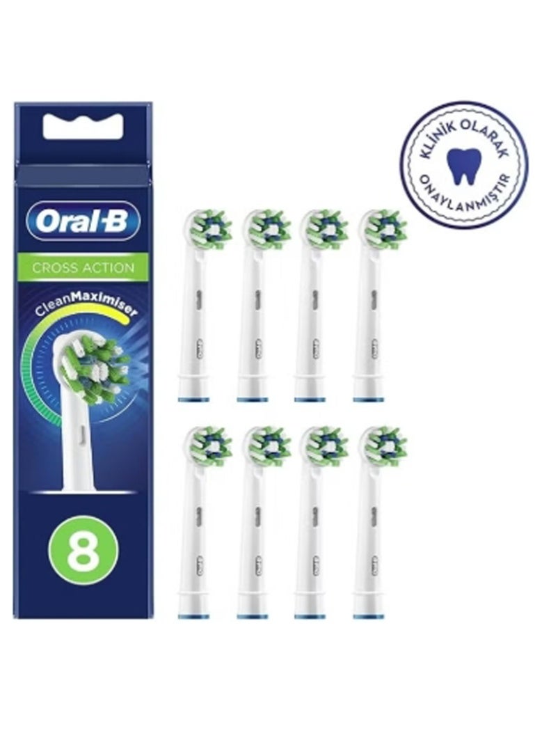 أورال بي رأس فرشاة أسنان كهربائية Oral-B Pro Sensitive Clean، على شكل حرف X وشعيرات ناعمة للغاية لتنظيف لطيف وإزالة البلاك، عبوة من 8 رؤوس فرشاة أسنان، أبيض (قد يختلف التغليف) - Image 2