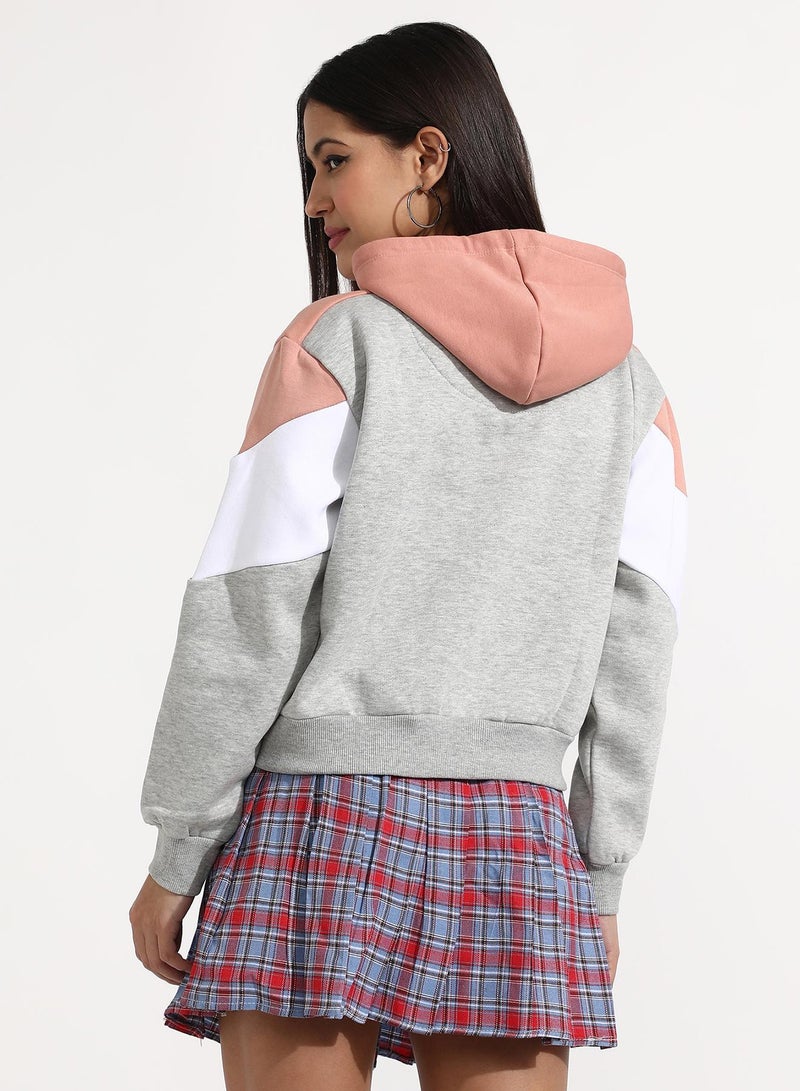 PINACOLADA Women's Multicolour Pullover Hoodie With Contrast Panels - Image 5