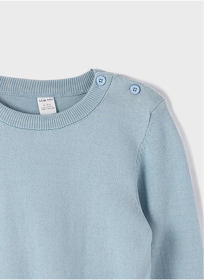 LC WAIKIKI Crew Neck Long Sleeved Baby Boy Sweater  - Image 3