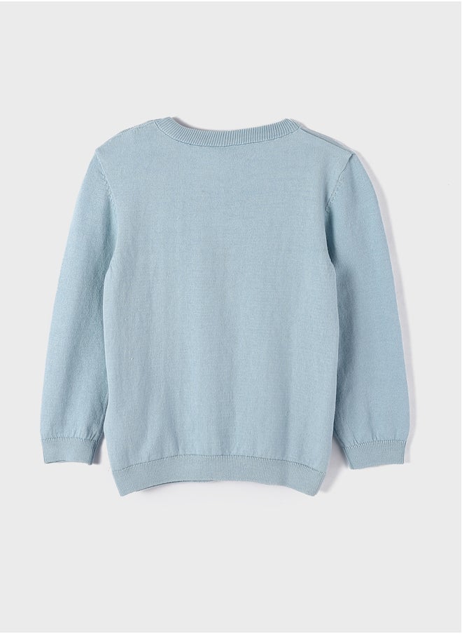 LC WAIKIKI Crew Neck Long Sleeved Baby Boy Sweater  - Image 2